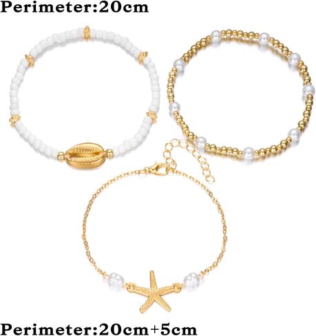 أساور الصدف في الكاحل للنساء في Anclet Beach for Women Foot Foot Jewelry Starfish Anclet Anklets Anklets in Saudi Arabia
