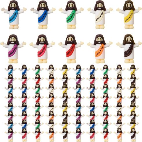 110 PCS Little يسوع تمثال صغير يسوع يحبك شخصيات مصغرة ديني المسيح منقذ دمية للاختباء والبحث in Kuwait