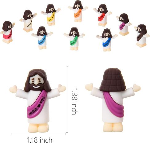 110 PCS Little يسوع تمثال صغير يسوع يحبك شخصيات مصغرة ديني المسيح منقذ دمية للاختباء والبحث in Kuwait