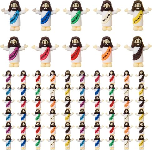 110 PCS Little يسوع تمثال صغير يسوع يحبك شخصيات مصغرة ديني المسيح منقذ دمية للاختباء والبحث in Kuwait