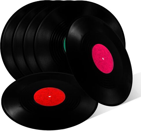 MAQUITA 12 Pack 12in Decorative Vinyl Records Wall Decals PVC Vintage Decor Records Wall Sign Crafts Artwork Bar Disc for Music Party Decorations Artist Studio in Saudi Arabia