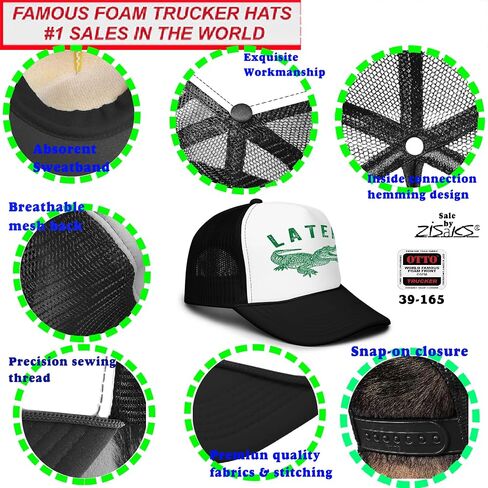 Trendy Funny Trucker Hats for Summer - Vintage Lake Life & Later Gator Hat Designs - Funny Baseball Cap in Saudi Arabia