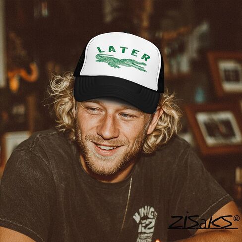 Trendy Funny Trucker Hats for Summer - Vintage Lake Life & Later Gator Hat Designs - Funny Baseball Cap in Saudi Arabia