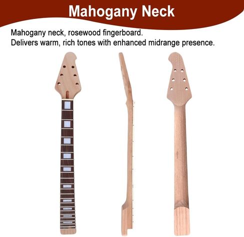 مجموعة جيتار كهربائي DIY غير مكتملة من خشب الورد ولوحة فريتس وجسم جيتار مع جميع الملحقات، تتضمن المكونات بالكامل طقم جيتار كهربائي، جميع الأجزاء متضمنة، قم ببناء بنفسك (TZ-46) in Kuwait