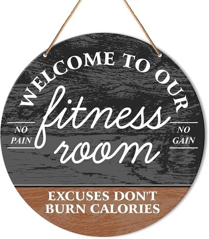 Muktoujaumai Gym Motivation Signs Wall Decor, Home Gym Inspirational Wall Decor Gym Hanging Signs Rustic Decorations for Office, Fitness, Workout Room, Result or Excuses You Choose in Saudi Arabia