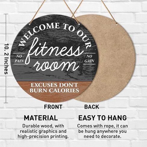 Muktoujaumai Gym Motivation Signs Wall Decor, Home Gym Inspirational Wall Decor Gym Hanging Signs Rustic Decorations for Office, Fitness, Workout Room, Result or Excuses You Choose in Saudi Arabia