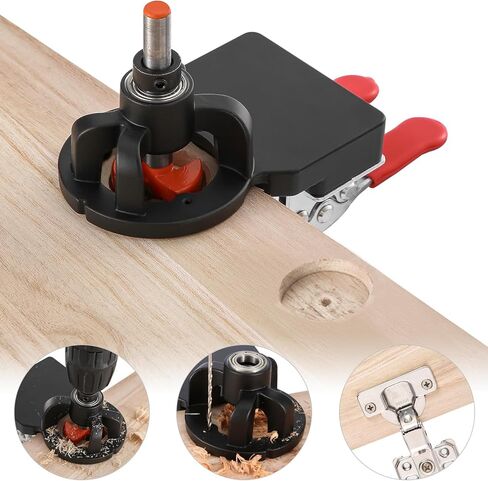 35mm Hinge Jig Concealed Hinge Hole Saw Jig Higne Drilling Jig Hole Guide Woodworking for Kitchen Cabinet Door Hinge in Saudi Arabia