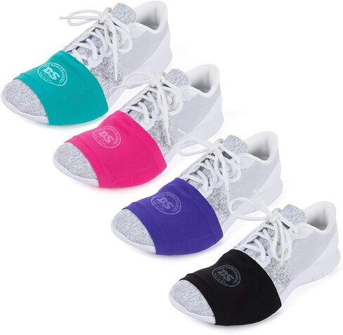 THE DANCESOCKS Made in USA Original Over Sneaker Socks for Dance on Smooth Floors(4 Pairs) (US, Alpha, One Size, Regular, Regular, 8, purple) in Kuwait