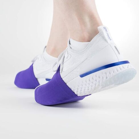 THE DANCESOCKS Made in USA Original Over Sneaker Socks for Dance on Smooth Floors(4 Pairs) (US, Alpha, One Size, Regular, Regular, 8, purple) in Kuwait