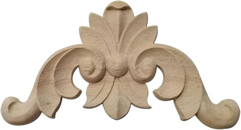 Elegant Wood Appliques for Furniture Embellishment, Unpainted DIY Decorative Carved Onlays for Cabinet and Wardrobe, 12cmx12cmx0.8cm in Saudi Arabia