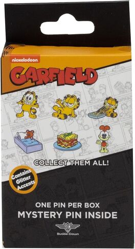 Garfield Mystery Motery Pin Blind Box Series ، Garfield Standing ، Garfield Retging ، Garfield Eate Lasagna ، a lasagna flat in Saudi Arabia