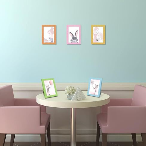 8x10 Colorful Picture Frame Set of 5, Wall Gallery 8 x 10 Glitter Photo Frames, Sparkle Cute Fun Artwork Frame for Wall or Tabletop in Saudi Arabia