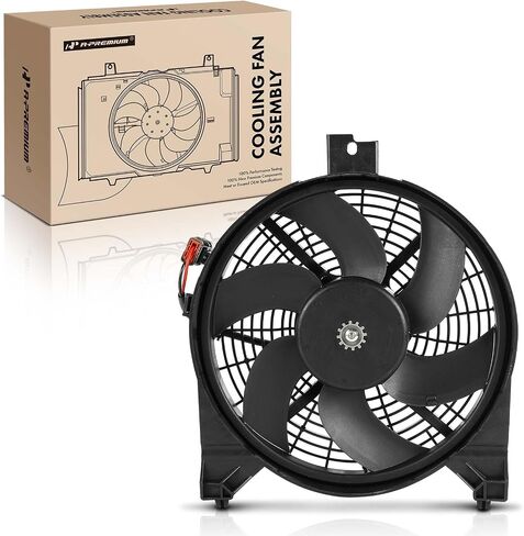 A-Premium Right A/C Contenser Fan Assombly متوافقة مع نماذج Nissan & Infiniti المختارة-Titan 2004-2006 ، Armada 2005-2006 ، Pathfinder Armada 2004 ، QX56 2004-2006-استبدال# 921207S000 in Saudi Arabia