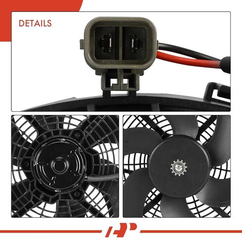 A-Premium Right A/C Contenser Fan Assombly متوافقة مع نماذج Nissan & Infiniti المختارة-Titan 2004-2006 ، Armada 2005-2006 ، Pathfinder Armada 2004 ، QX56 2004-2006-استبدال# 921207S000 in Saudi Arabia