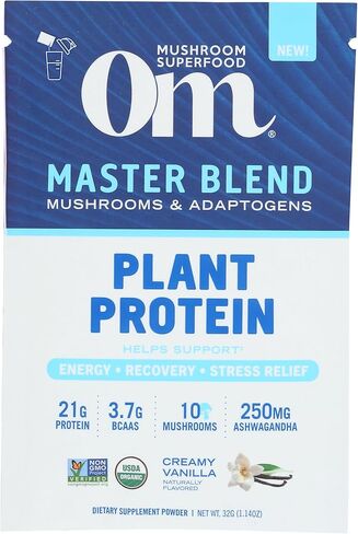 OM Mushroom Superfood Organic Vanilla Master Blend Protein Single ، 1.14 OZ in Kuwait