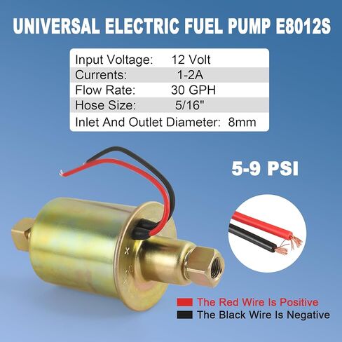 مضخة الوقود الكهربائية العالمية E8012S منخفضة الضغط 5-9 رطل 12V 12 فولت نقل مضخة وقود الديزل لمحرك المكربن من البنزين مع مجموعة التثبيت 30 GPH 5/16 بوصة P60430 FD0002 in Saudi Arabia