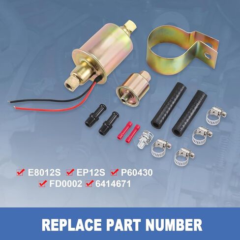 مضخة الوقود الكهربائية العالمية E8012S منخفضة الضغط 5-9 رطل 12V 12 فولت نقل مضخة وقود الديزل لمحرك المكربن من البنزين مع مجموعة التثبيت 30 GPH 5/16 بوصة P60430 FD0002 in Saudi Arabia