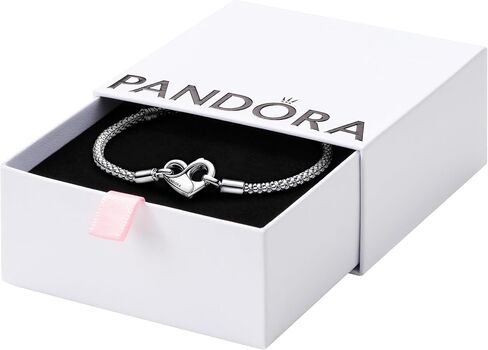 Pandora Moments Studded Chain Bracelet - Compatible Moments Charms - Sterling Silver Charm Bracelet for Women - With Gift Box in Saudi Arabia