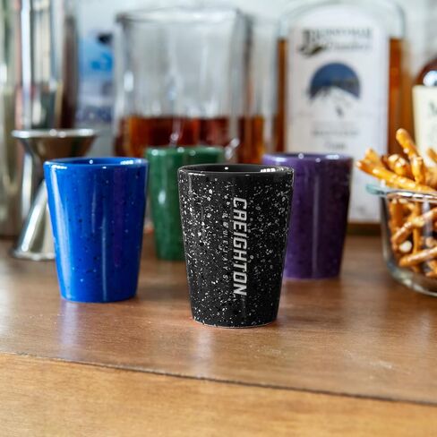 Rico Industries NCAA Colorado State Rams 2oz Ceramic Shot Glass for Fans, Laser Engraved In Team Color Single Shot Glass in Saudi Arabia
