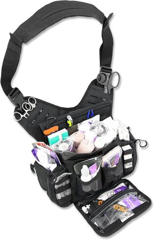 Lightning X Fully Stocked Tactical Shoulder Sling Pack | MB15-SKA | First Aid Responder Medic Kit - TAN in Saudi Arabia