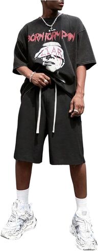 Shenhe Men Men Shorting Shorts مرنة الخصر مستقيم الساق النية النية السفقة الساخرة مع جيوب in Kuwait