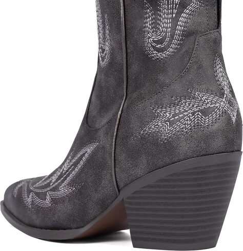 Celbreez Cowboy Boots for Women Thigh High Cowgirl Boots Embroidered Knee High Western Boots Pointed Toe Chunky Heel Side Zip Over The Knee Boots for Women in Kuwait