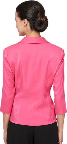 Alex Evenings Women's 3/4 Sleeve Surplice Neckline Stretch Shimmer Blouse with Embellished Side Closure in Kuwait