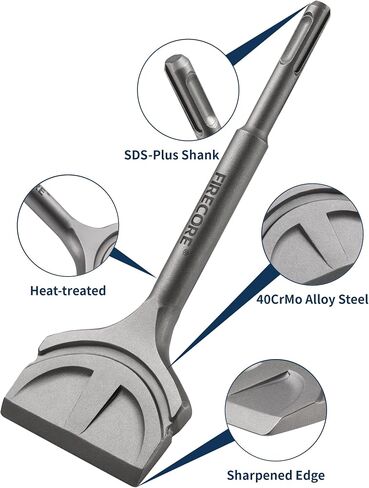 SDS Plus Chisel, Firecore 3 In. by 6.5 In. Tile Removal Bits for SDS Plus Rotary Hammer Drill Attachments, Steel Shovel Scaling Flat Chisel Tool for Removing Cement Tile Thinset Mortar Vinyl in Kuwait
