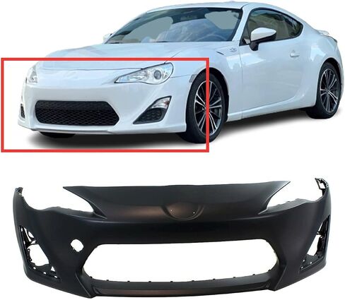 FitParts Compatible With Front Bumper Cover 2013 2014 2015 2016 Scion FR-S Coupe 13 14 15 16. New, Primed and Ready for Paint. With Fog Light Holes. W/o Parking Aid Sensor Holes. in Saudi Arabia