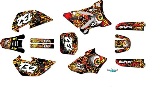 مجموعة الرسومات ل yamaha yz 85 (2002-2014) السلسلة الأساسية cm 09 mil-دراجة ترابية مخصصة لسباق الرسم. in Kuwait