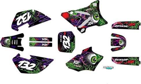 مجموعة الرسومات ل yamaha yz 85 (2002-2014) السلسلة الأساسية cm 09 mil-دراجة ترابية مخصصة لسباق الرسم. in Kuwait