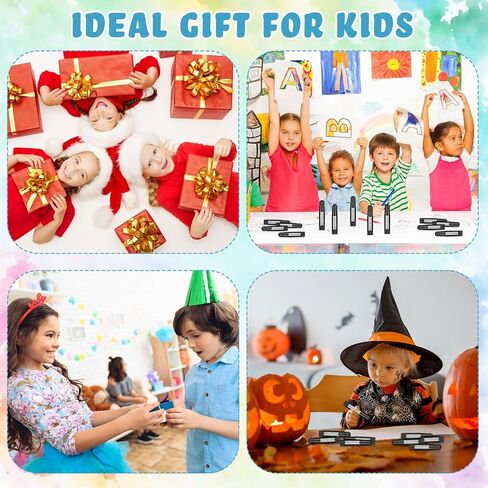 24 Pcs Solid Tempera Paint Sticks Washable Quick Drying Paint Sticks Bulk No Mess Paint Crayons for Kids Students Painting Canvas Posters Arts Project Gifts(Black) in Kuwait