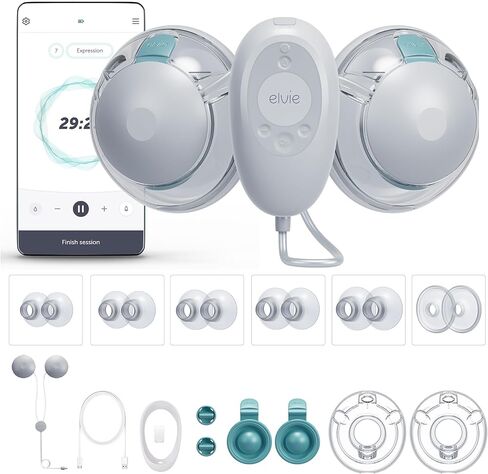 Elvie Stride 2 | Single Electric Breast Pump - Hospital-Grade Suction - Wearable Breast Pump - Breast Feeding Essentials in Kuwait