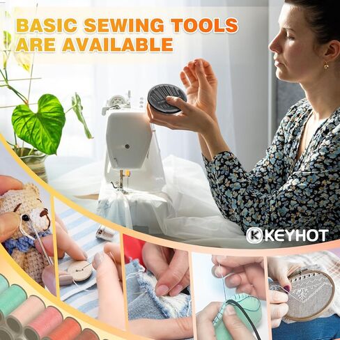 KEYHOT Travel Sewing Kit Basic - 205 Pcs Professional Sewing Kit for Adults Beginner Traveler Home Sewing Accessories Kit Contains Sewing Needles Thread Scissors Measure Tape Thimble Etc（Black） in Kuwait