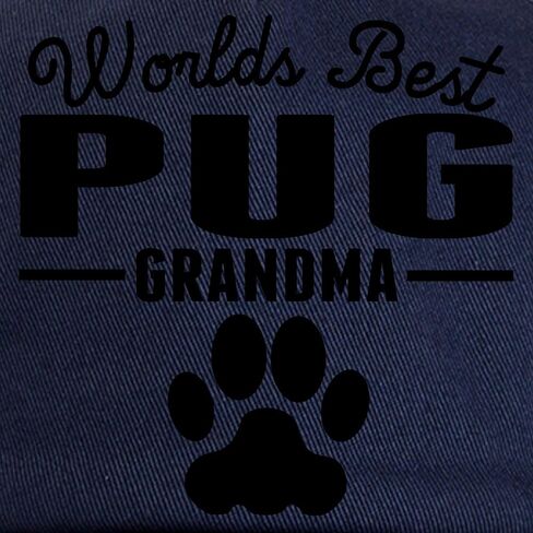 CafePress Worlds Best Pug Grandma Adjustable Baseball Cap in Saudi Arabia