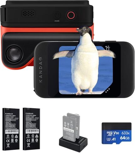 KanDao QooCam EGO, 24MP/8K Photos/4K 60FPS Videos Stereoscopic 3D Instant Display Camera, Compatible on VR Headsets/AR Glasses/Projectors in Kuwait