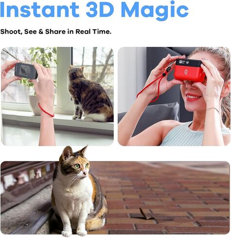 KanDao QooCam EGO, 24MP/8K Photos/4K 60FPS Videos Stereoscopic 3D Instant Display Camera, Compatible on VR Headsets/AR Glasses/Projectors in Kuwait