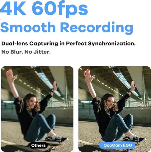 KanDao QooCam EGO, 24MP/8K Photos/4K 60FPS Videos Stereoscopic 3D Instant Display Camera, Compatible on VR Headsets/AR Glasses/Projectors in Kuwait