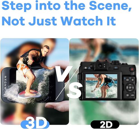 KanDao QooCam EGO, 24MP/8K Photos/4K 60FPS Videos Stereoscopic 3D Instant Display Camera, Compatible on VR Headsets/AR Glasses/Projectors in Kuwait
