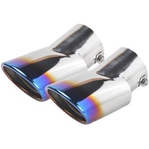 2 PCS Car Stainless Steel Rear Tail Throat Pipe Tip Exhaust Muffler, for Honda CRV CR-V 2017 2018 2019 2020 2021 in Saudi Arabia