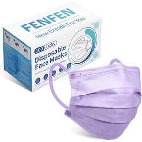قناع وجه للاستعمال مرة واحدة للبالغين - 100 عبوة مغلفة بشكل فردي، 4 أقنعة وجه للحماية من 4 طبقات، أقنعة وجه ملونة للاستعمال مرة واحدة in Kuwait
