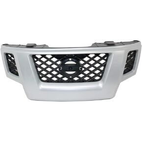 Garage-Pro Grille Assembly Compatible with 2009-2013 Nissan Xterra With Emblem Provision Painted Silver Shell and Painted Gray Insert in Saudi Arabia