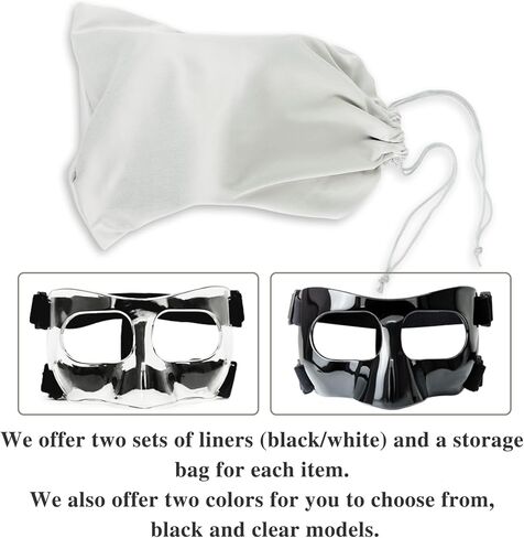Nose Guard for Broken Nose, Protective Face Masks for Basketball and Soccer Sports,Adjustable Face Mask with Foam Padding for Men and Women, Clear in Kuwait
