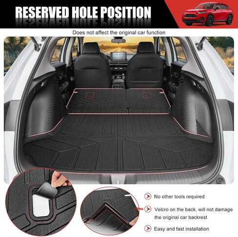 Cargo Mat Fit for 2023 2024 2025 Honda HRV HR-V Cargo Liner Seat Back Cover Trunk Mat Trunk Liner for 2023-2025 Honda HRV (Cargo Mat+Seat Back Mat) in Saudi Arabia