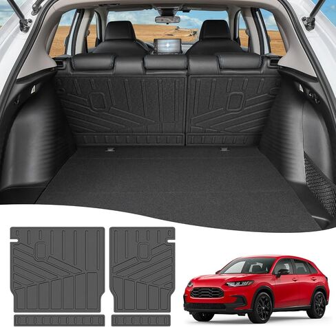 Cargo Mat Fit for 2023 2024 2025 Honda HRV HR-V Cargo Liner Seat Back Cover Trunk Mat Trunk Liner for 2023-2025 Honda HRV (Cargo Mat+Seat Back Mat) in Saudi Arabia