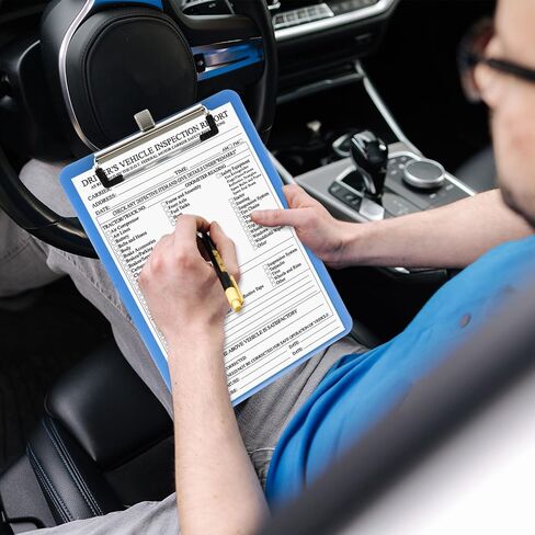 500Pcs Detailed Driver Daily Vehicle Inspection Report Book 2-Ply Carbonless Daily Pre-Trip Checklist Log for Truck Drivers 5.5 x 8.5inch Vehicle Inspection Report Form (50 Sets per Book, 10 Packs) in Kuwait