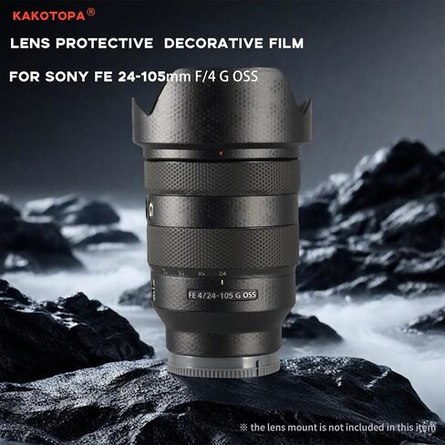 Lens Film Film Decoratiatiatiatiatiate Tegatatiatiater مع Sony Fe 24-105mm F4g OSS حماية شاملة مضادة للخلع/مضاد للالتهاب/لا توجد مقاس/3M Materail (Ghost Black) in Kuwait