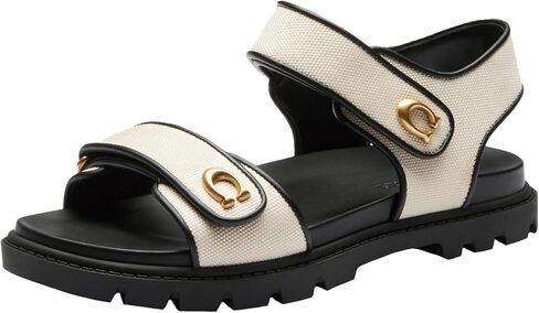 Coach Women's Brynn Sandal Platform, Charcoal/Black, 8.5 in Saudi Arabia