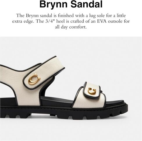 Coach Women's Brynn Sandal Platform, Charcoal/Black, 8.5 in Saudi Arabia