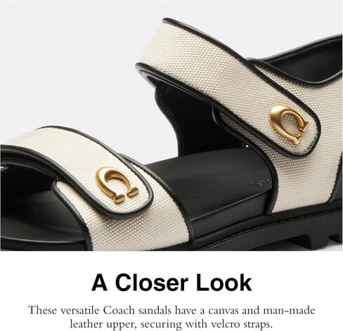 Coach Women's Brynn Sandal Platform, Charcoal/Black, 8.5 in Saudi Arabia
